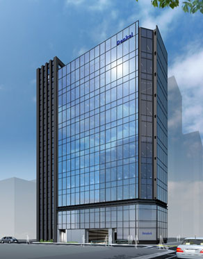 日本電計株式会社新本社ビル完成予想外観イメージ